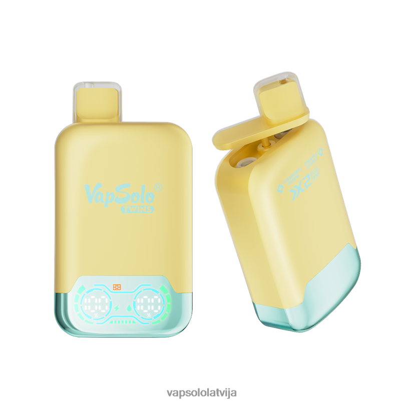 VapSolo Pods - ananāsu kokosriekstu un zemeņu banāns VapSolo TWINS vienreizējās lietošanas vape X840431