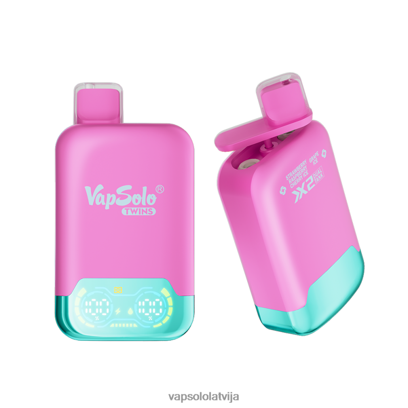 VapSolo Wholesale - zemeņu aveņu ķiršu ledus un vīnogu ledus VapSolo TWINS vienreizējās lietošanas vape X840433