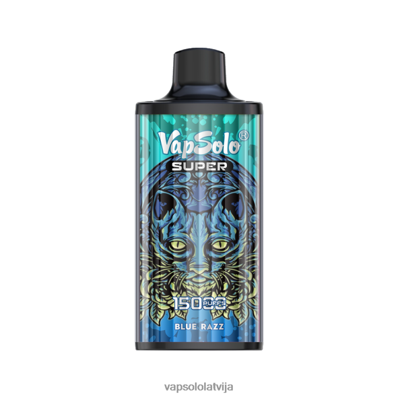 VapSolo Flavours - zils razz VapSolo SUPER vienreizējās lietošanas vape X840414