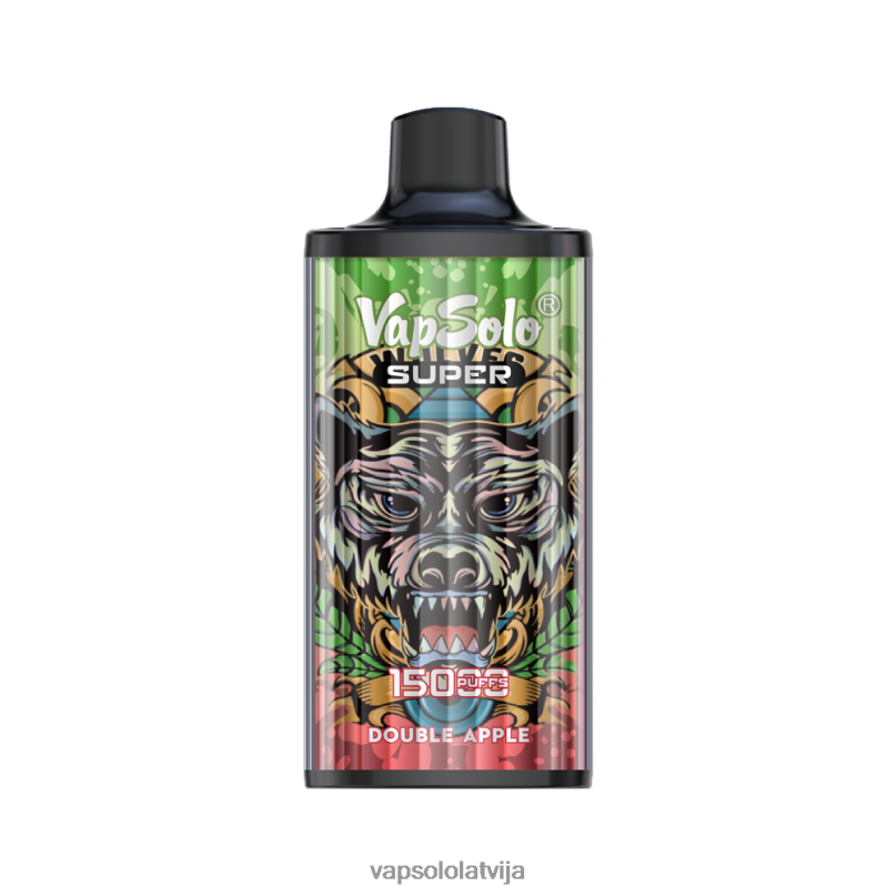 VapSolo Refill - dubultais ābols VapSolo SUPER vienreizējās lietošanas vape X840417
