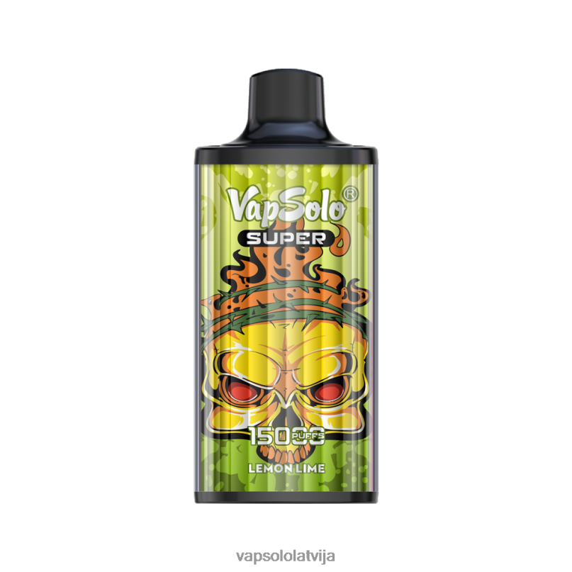 VapSolo Review - citronu laima VapSolo SUPER vienreizējās lietošanas vape X840418